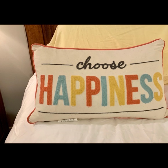 Envogue Accents Fabulous Throw Pillow Choose Happiness 2x 2 Poshmark